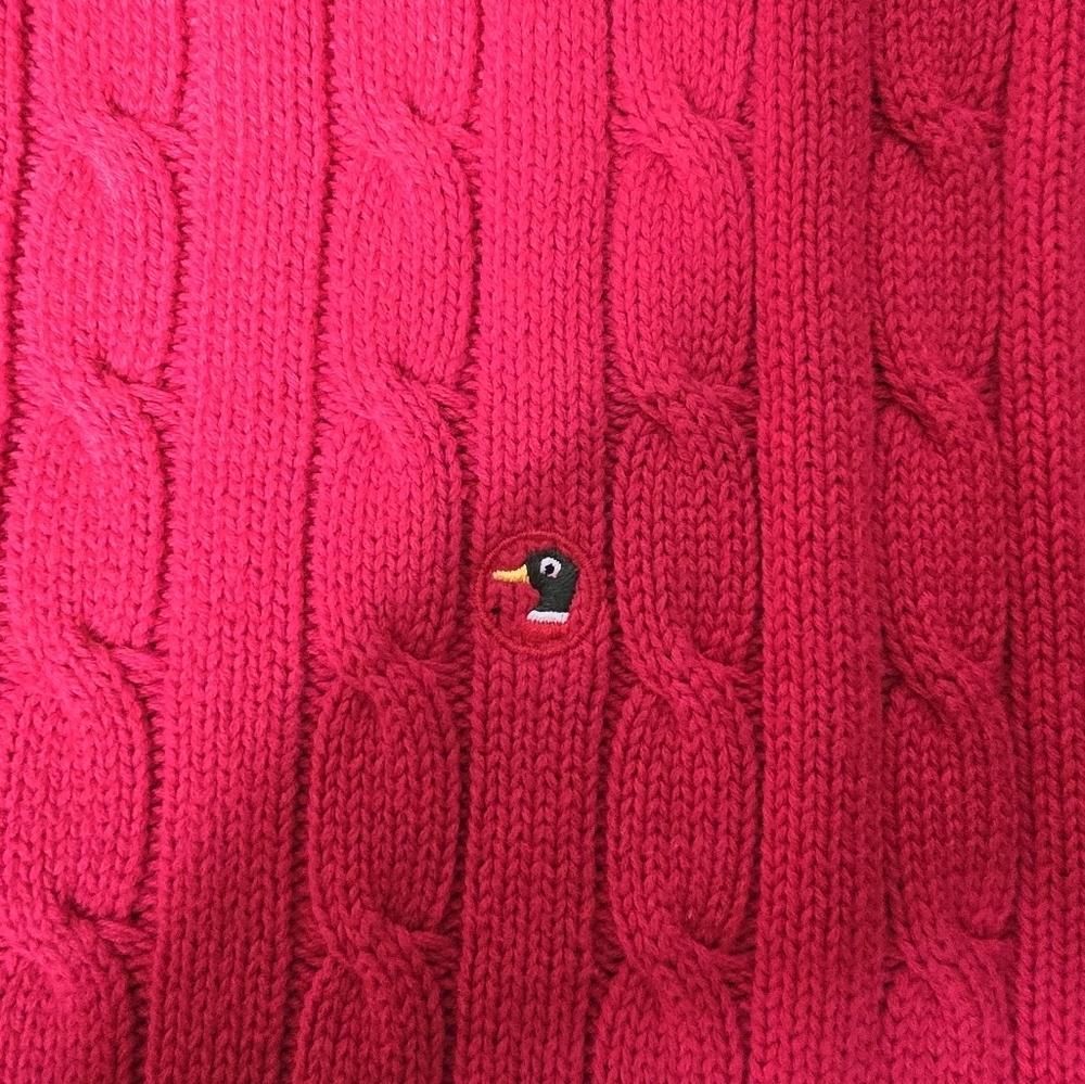 Vintage Duck Head 100% Cotton Cable Knit Sweater - Picture 2 of 4